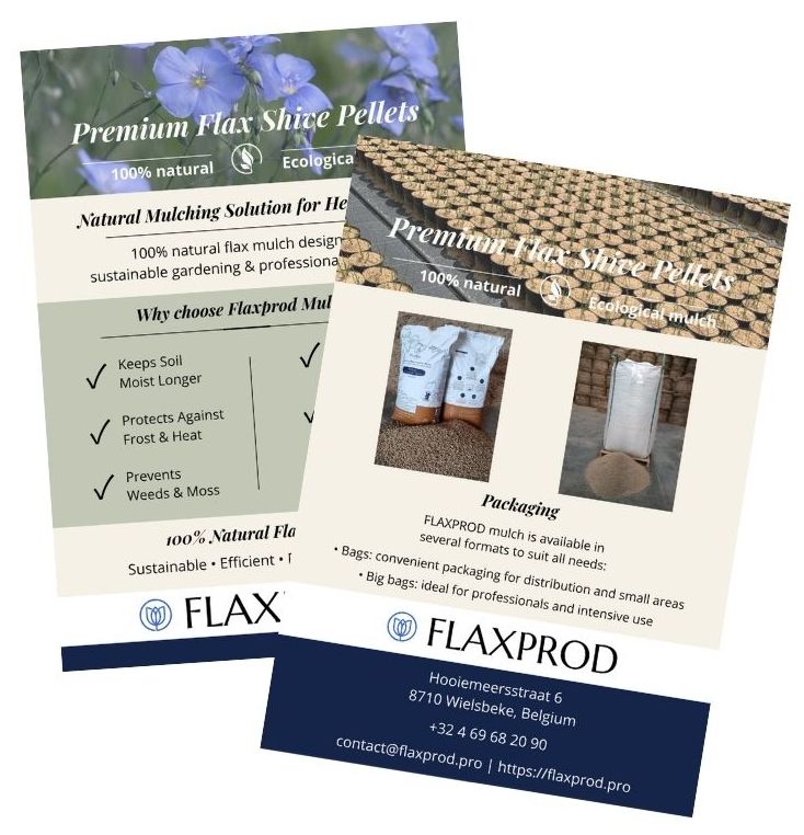 A5 flyer of Flaxprod